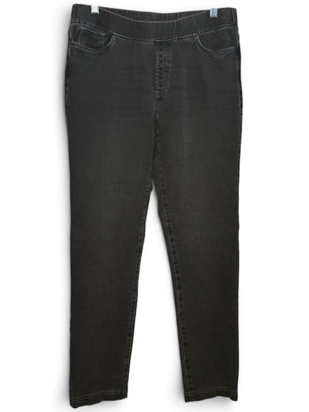 PureJill J. Jill Straight-Leg Washed Black Knit Jeggings Pull On Stretch Small